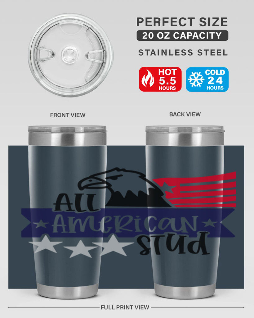 All American Stud Style 142#- Fourt Of July- Tumbler