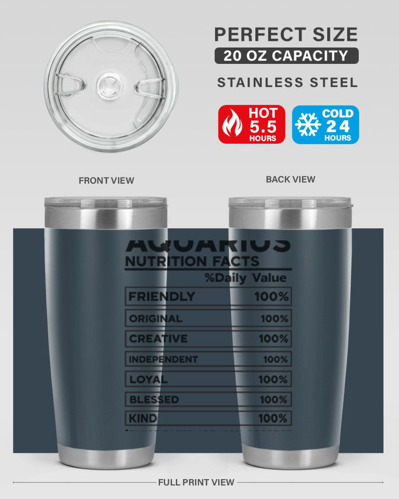 Aquarius Nutrition Facts 67#- zodiac- Tumbler