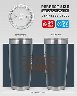 Cat Mama Style 5#- cat- Tumbler