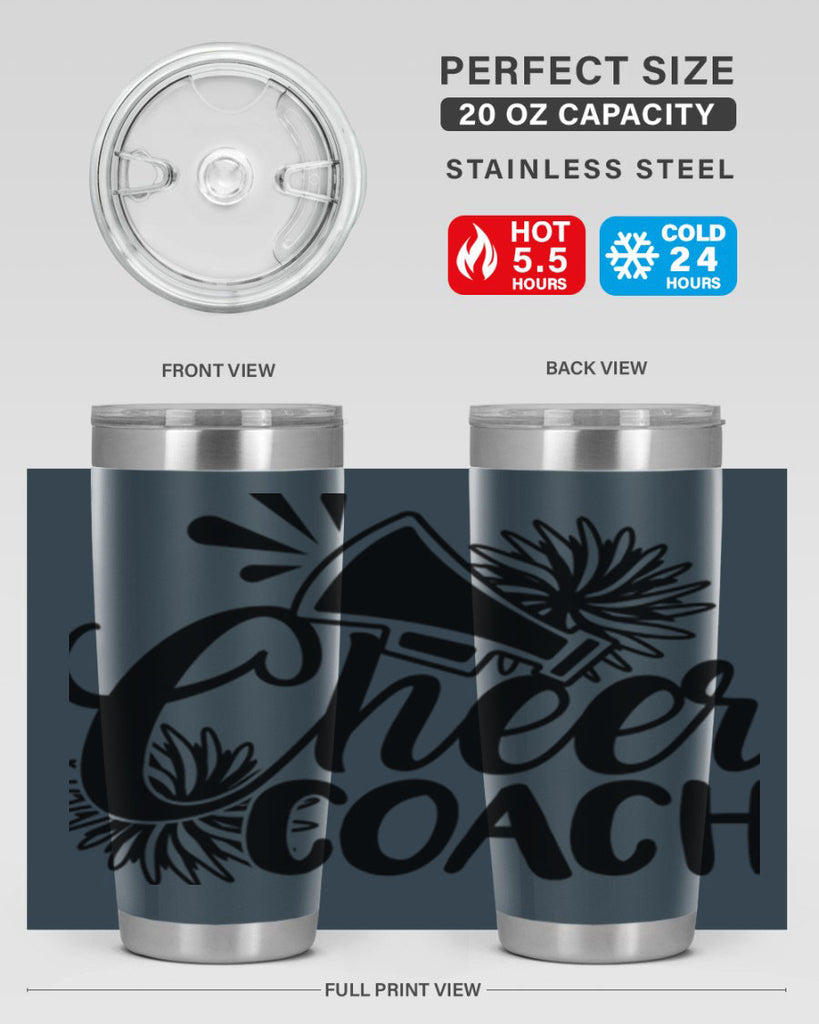 Cheer coach 1392#- cheer- Tumbler