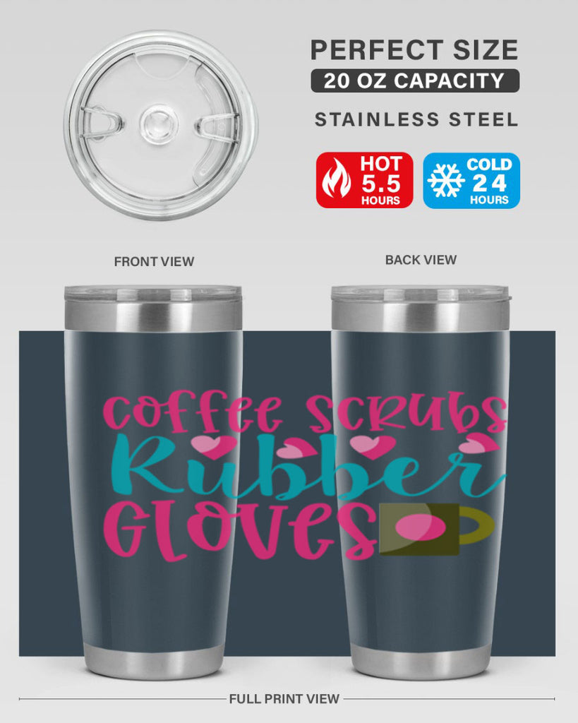 Coffee Scrubs Rubber Gloves Style Style 208#- nurse- tumbler