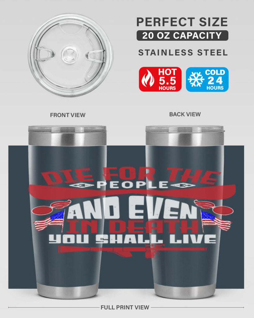 Die for the people and live Style 41#- Fourt Of July- Tumbler