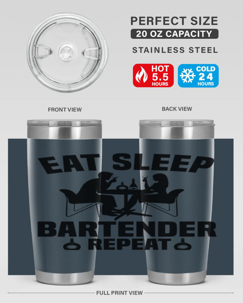 Eat sleep Style 3#- bartender- tumbler
