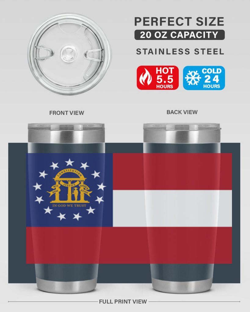 Georgia 42#- Us Flags- Tumbler