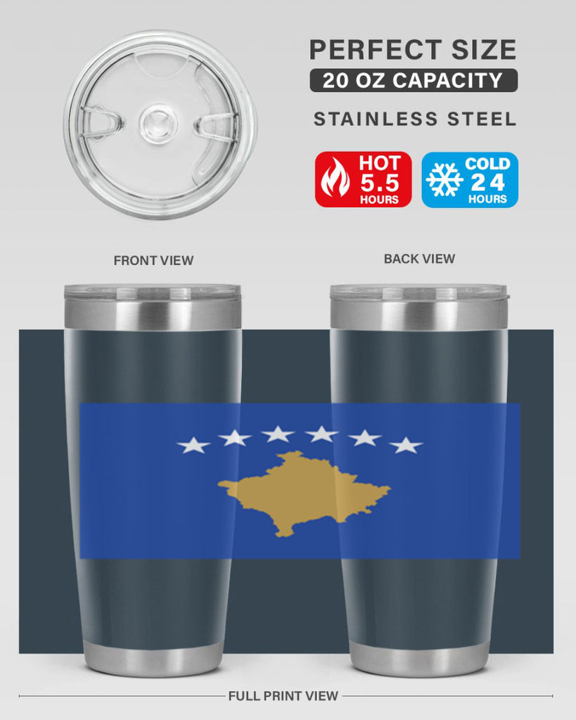 Kosovo 108#- world flags- Tumbler