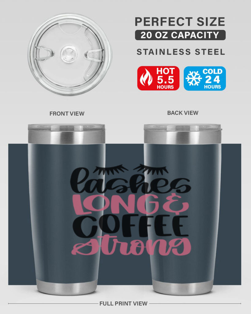 Lashes Long Coffee Strong Style 67#- make up- Tumbler
