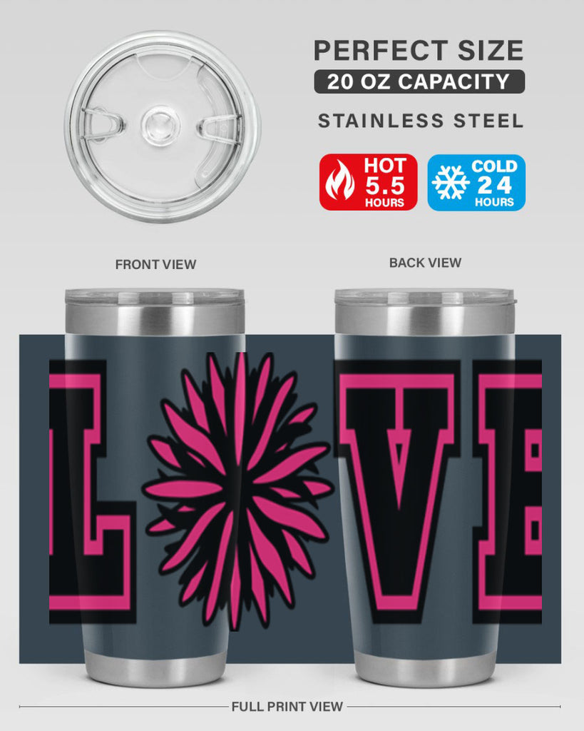 Love 694#- cheer- Tumbler