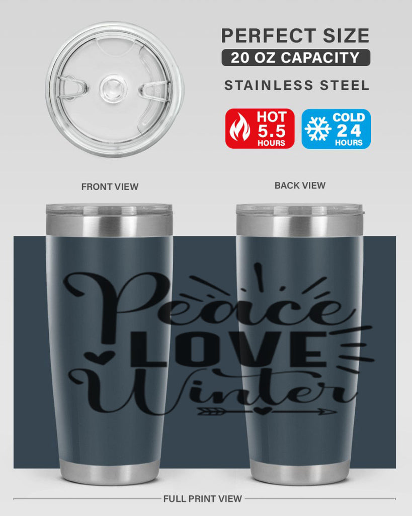 Peace Love Winter 331#- winter- Tumbler
