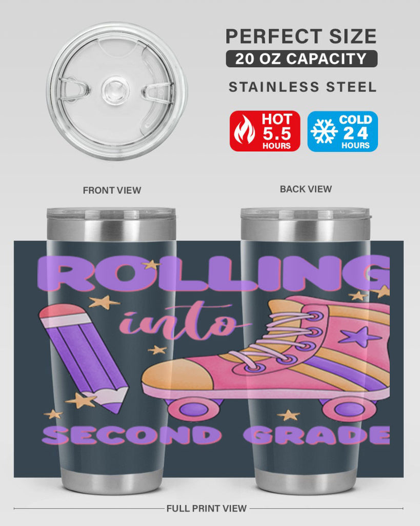 Rolling into 2nd Grade 24#- second grade- Tumbler