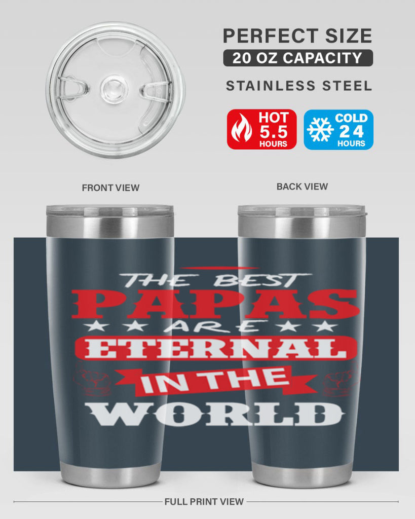 THE BEST PAPAS 108#- grandpa - papa- Tumbler