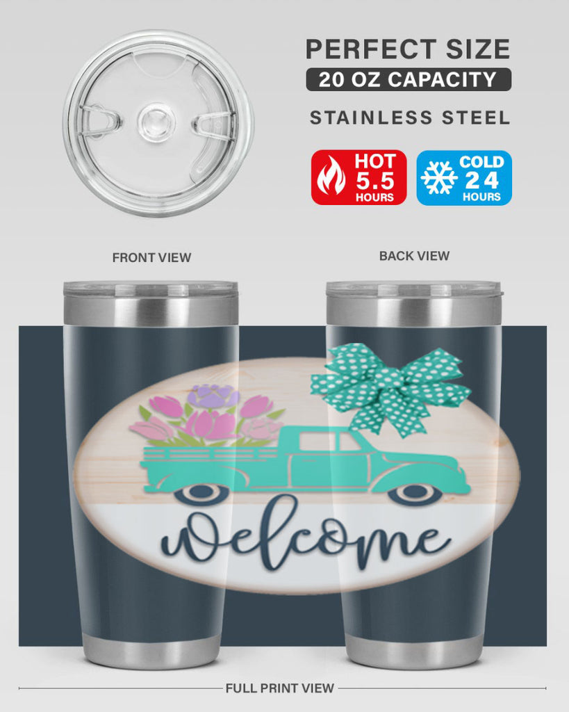 Welcome spring truck Mockup578#- spring- Tumbler