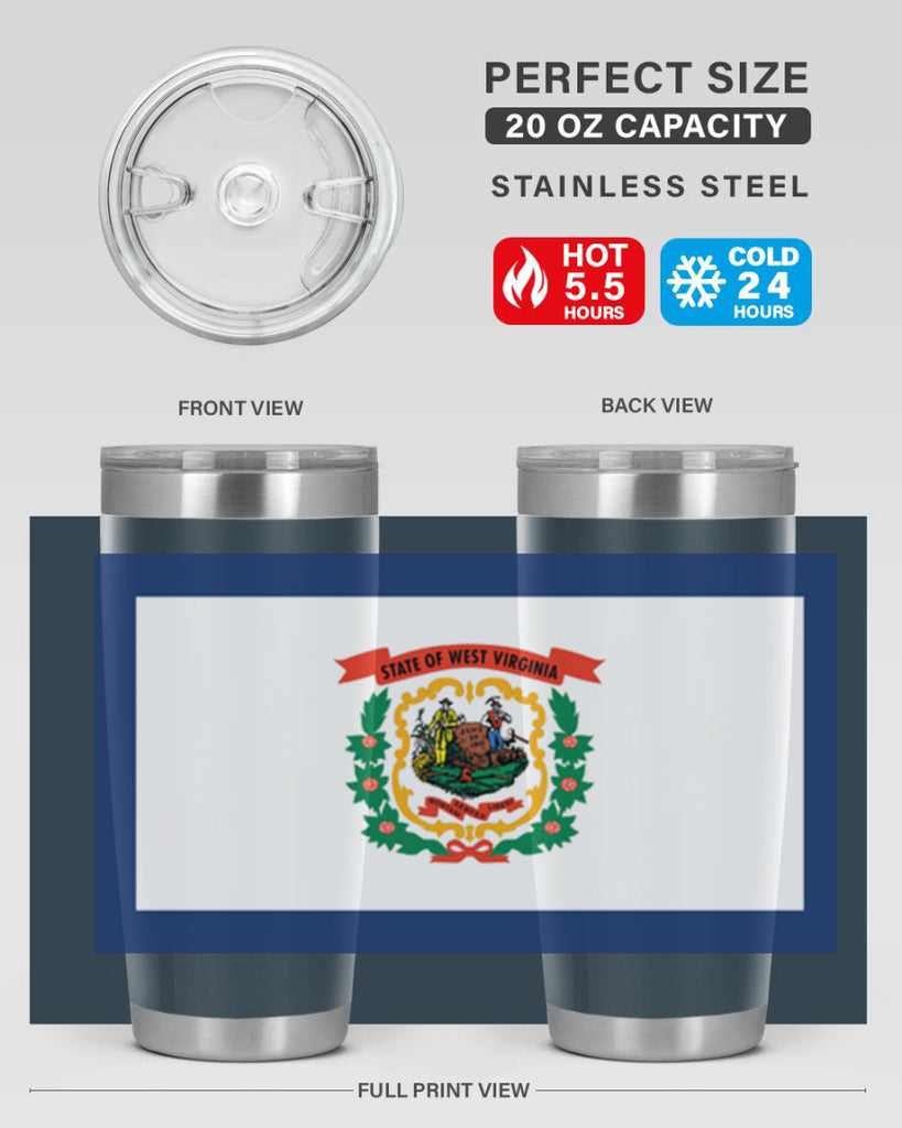 West Virginia 3#- stateflags- Tumbler