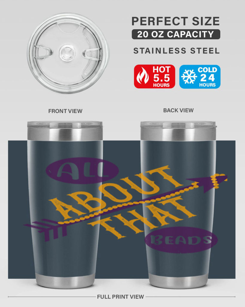 all about that beads 62#- mardi gras- Tumbler