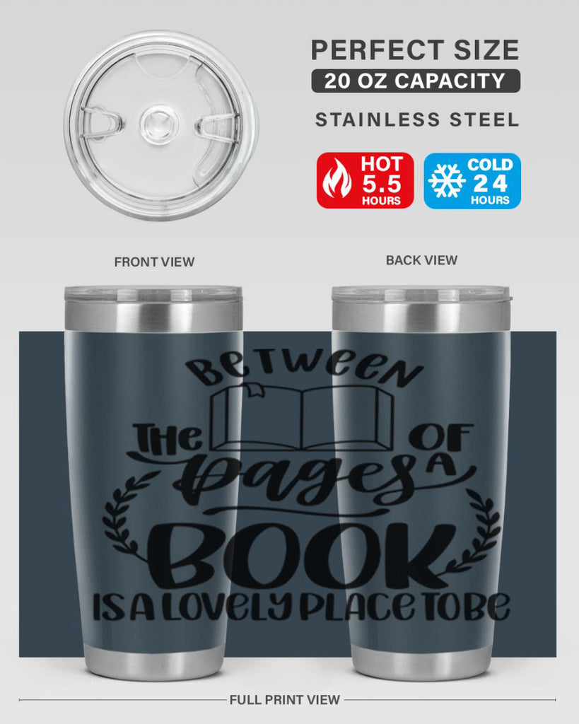 between the pages of a book 52#- reading- Tumbler
