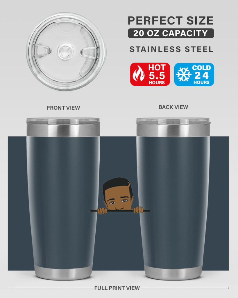 black boy 5#- black men - boys- tumbler
