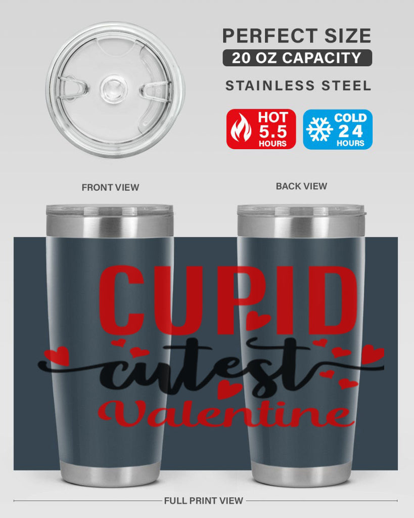 cupid cutest valentine 72#- valentines day- Tumbler