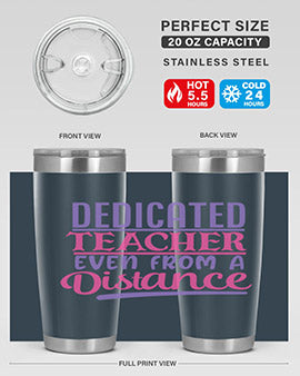 dedicated teacher even from a distance Style 53#- corona virus- Tumbler