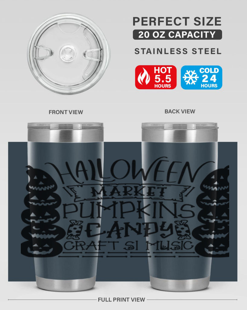 halloween market pumpkins candy 73#- halloween- Tumbler