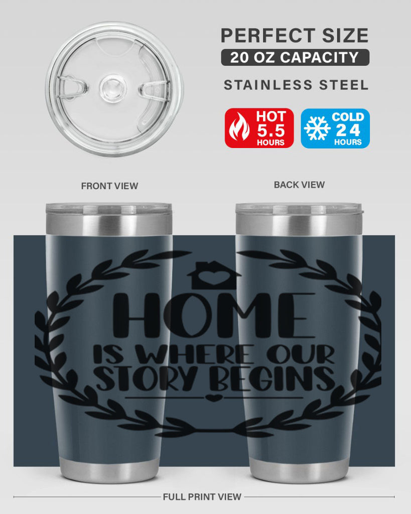 home is where our story begins 13#- home- Tumbler