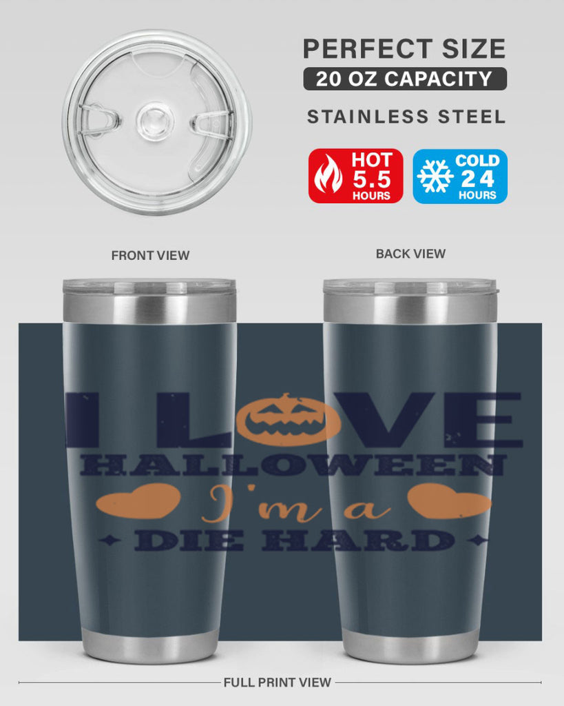 i love halloween im a die hard 150#- halloween- Tumbler