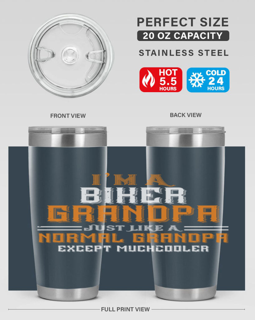 im a biker grandpa just like a normal grandpa except muchcooler 38#- grandpa - papa- Tumbler
