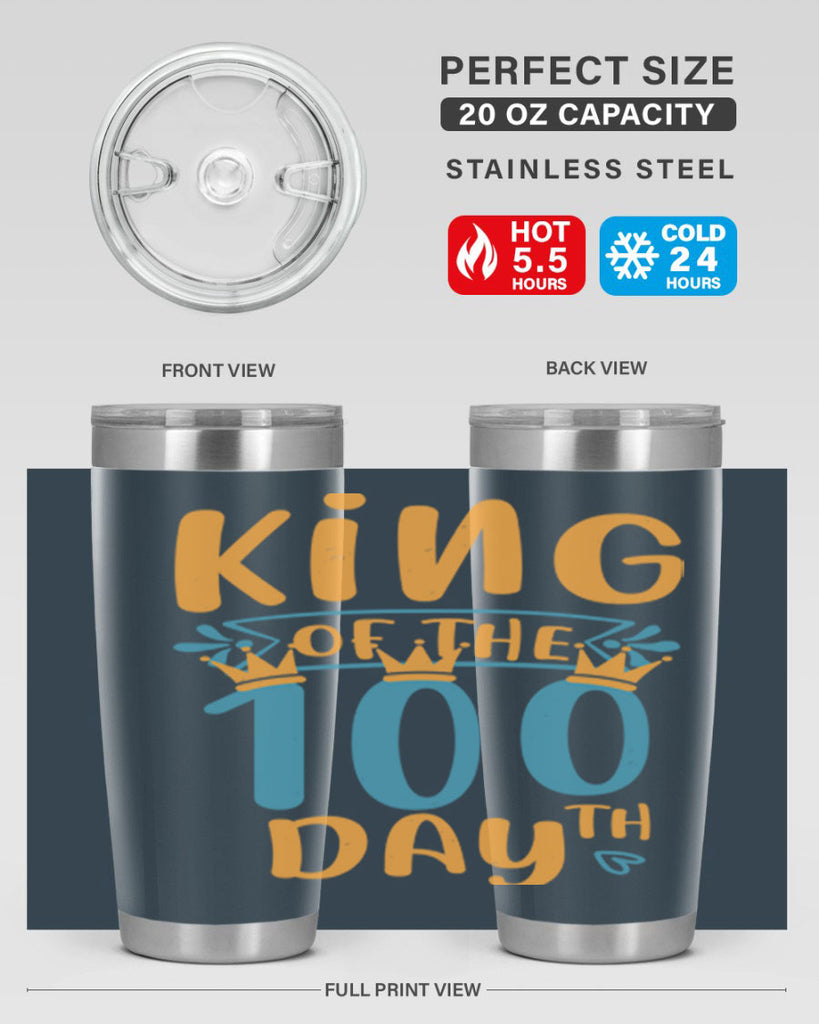 king of the th day 3#- 100 days of school- Tumbler