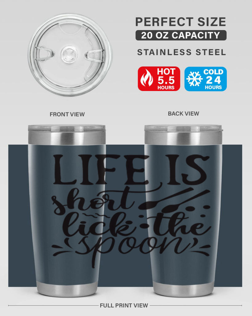 life is short lick the spoon 23#- kitchen- Tumbler