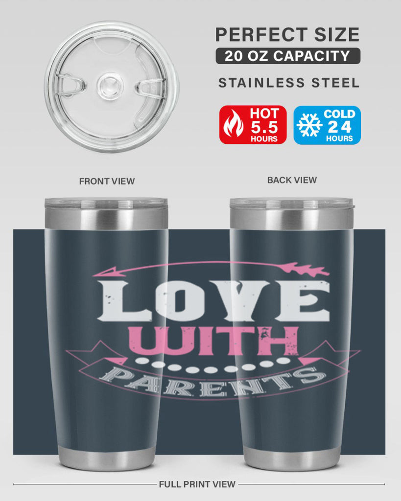 love with parents 43#- valentines day- Tumbler