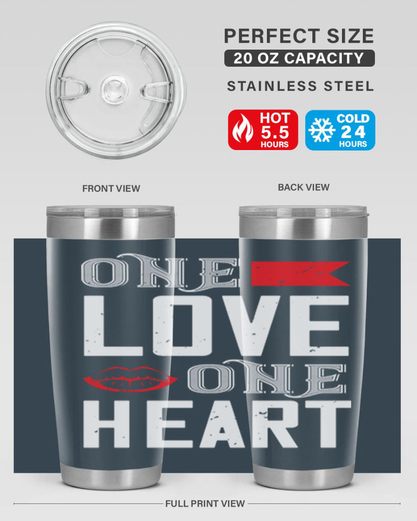 one love one heart 32#- valentines day- Tumbler