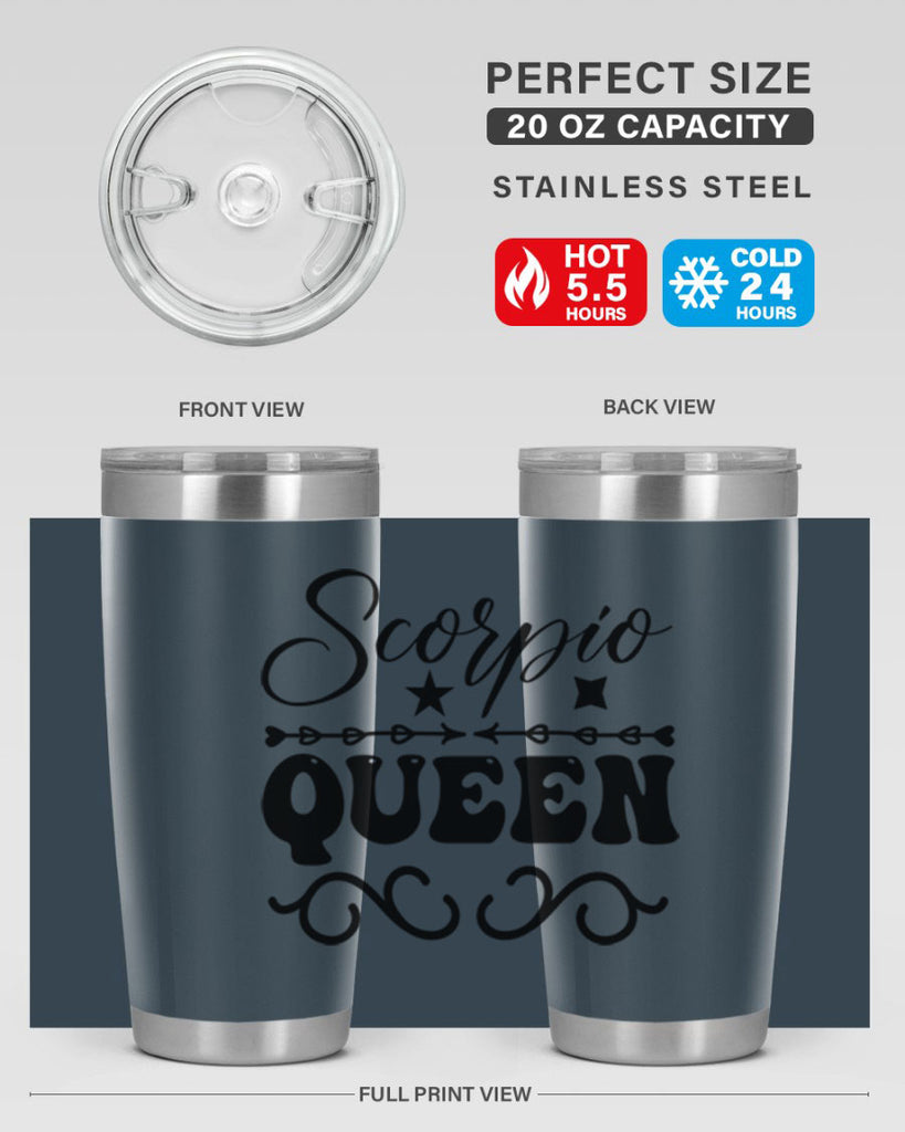 scorpio queen 447#- zodiac- Tumbler