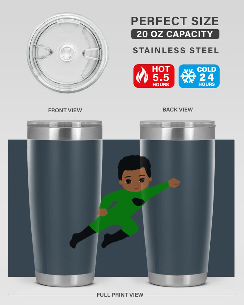 super kid 6#- black men - boys- tumbler