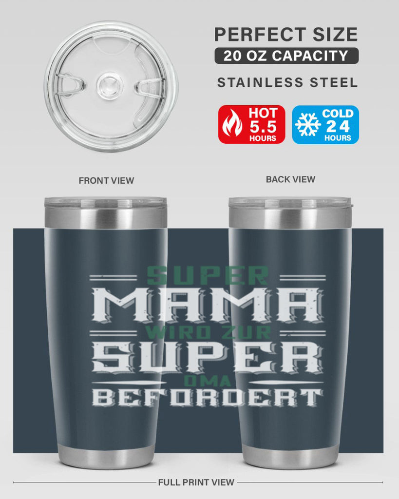 super mama wird zur 9#- grandpa - papa- Tumbler