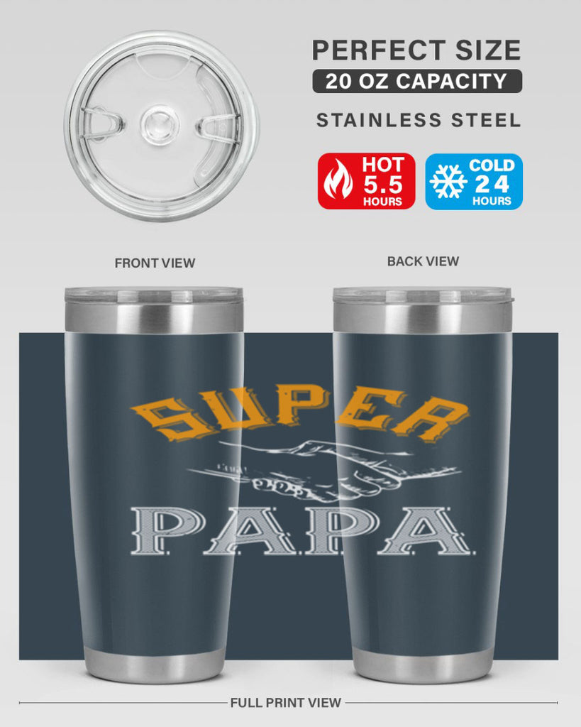 super papa 8#- grandpa - papa- Tumbler