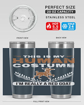 this is my human costume im really a red goat Style 1#- goat- Tumbler