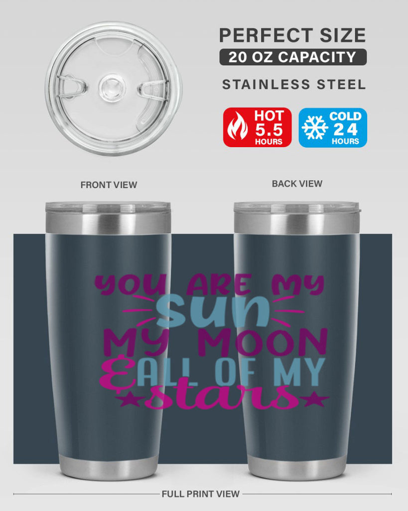 you are my sun my moon all of my stars 5#- family- Tumbler