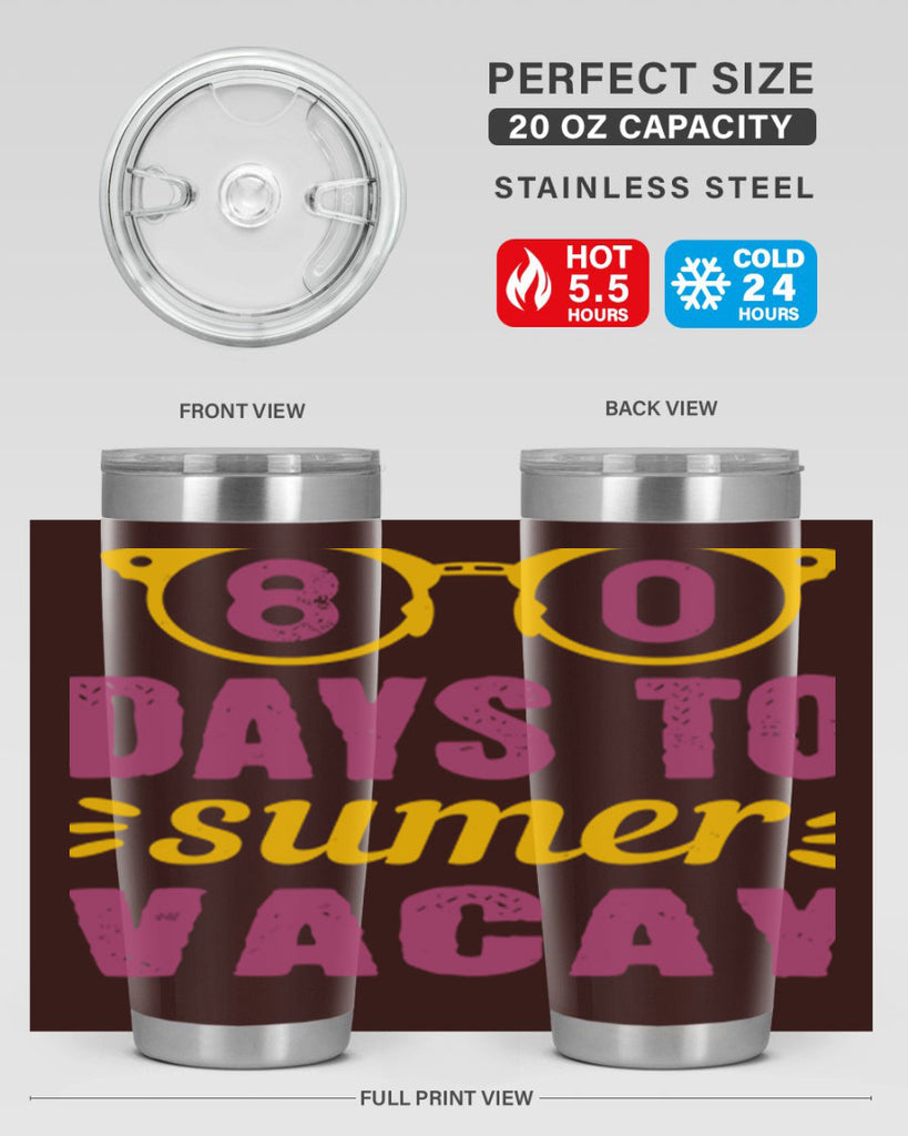8 days to sumer vacay 1#- 100 days of school- Tumbler