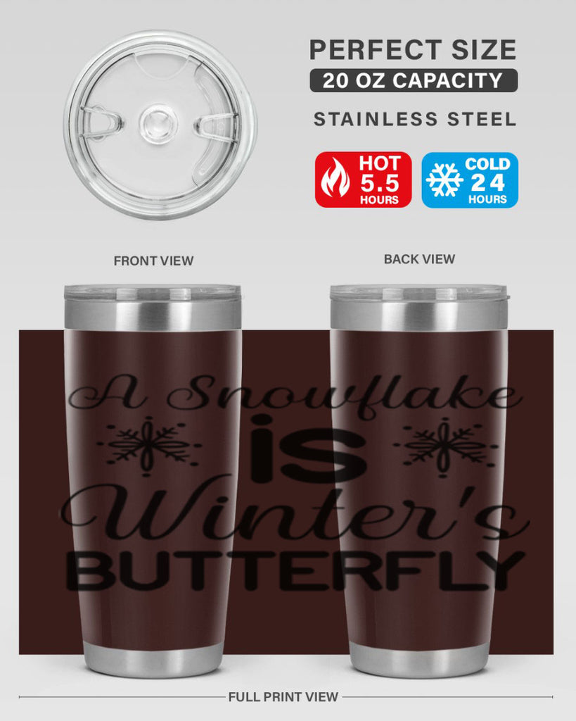 A Snowflake is Winters Butterfly3#- winter- Tumbler