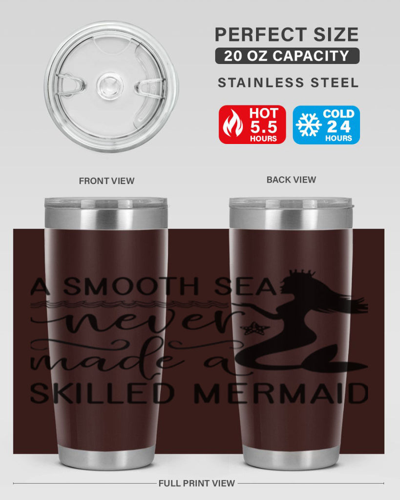 A smooth sea never made 12#- mermaid- Tumbler
