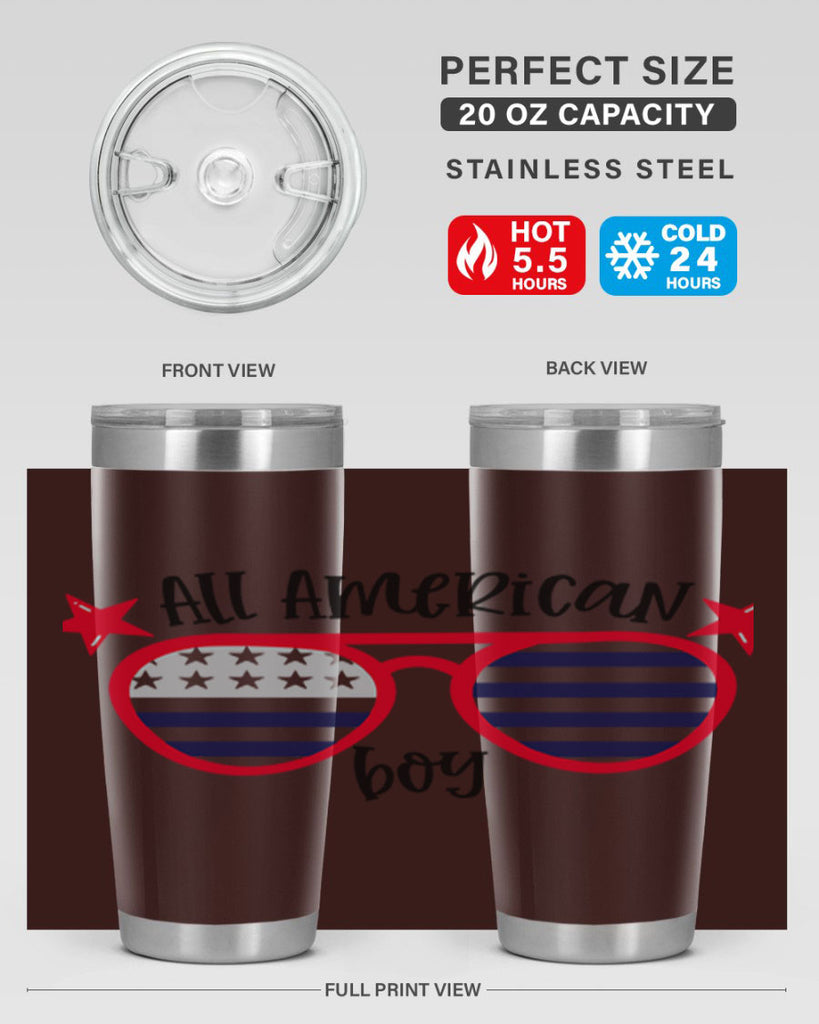 All American Boy Style 141#- Fourt Of July- Tumbler