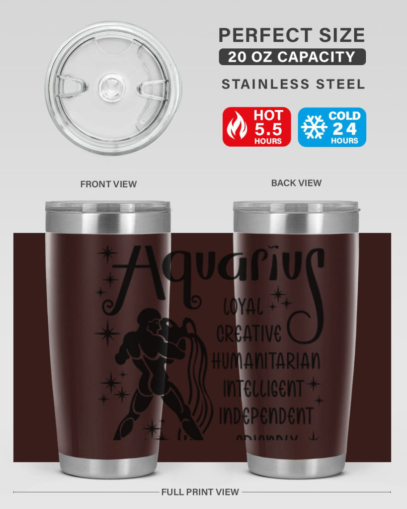 Aquarius 64#- zodiac- Tumbler