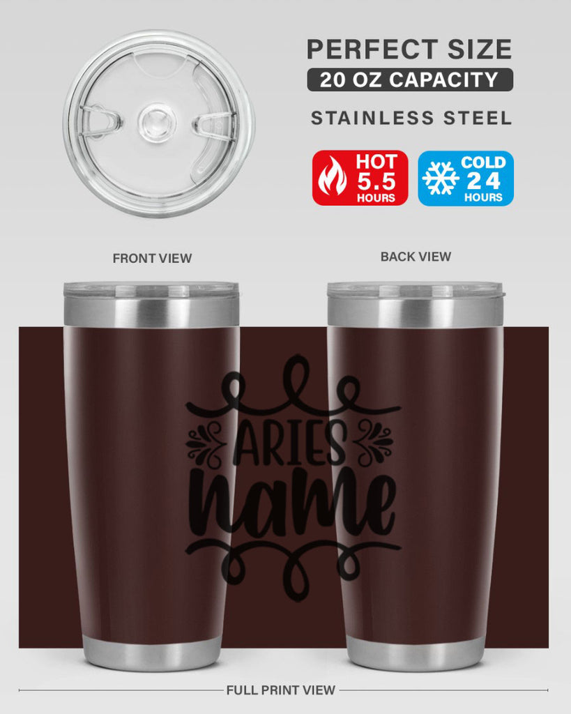 Ariesname 112#- zodiac- Tumbler