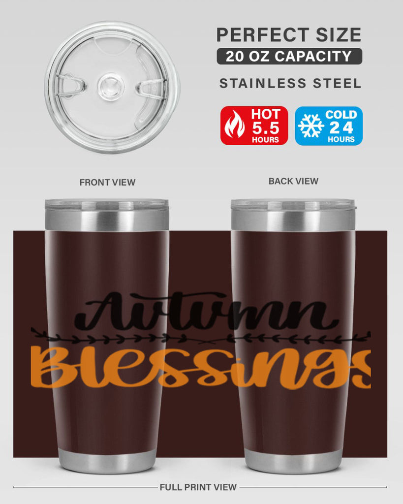 Autumn Blessings 473#- fall- Tumbler