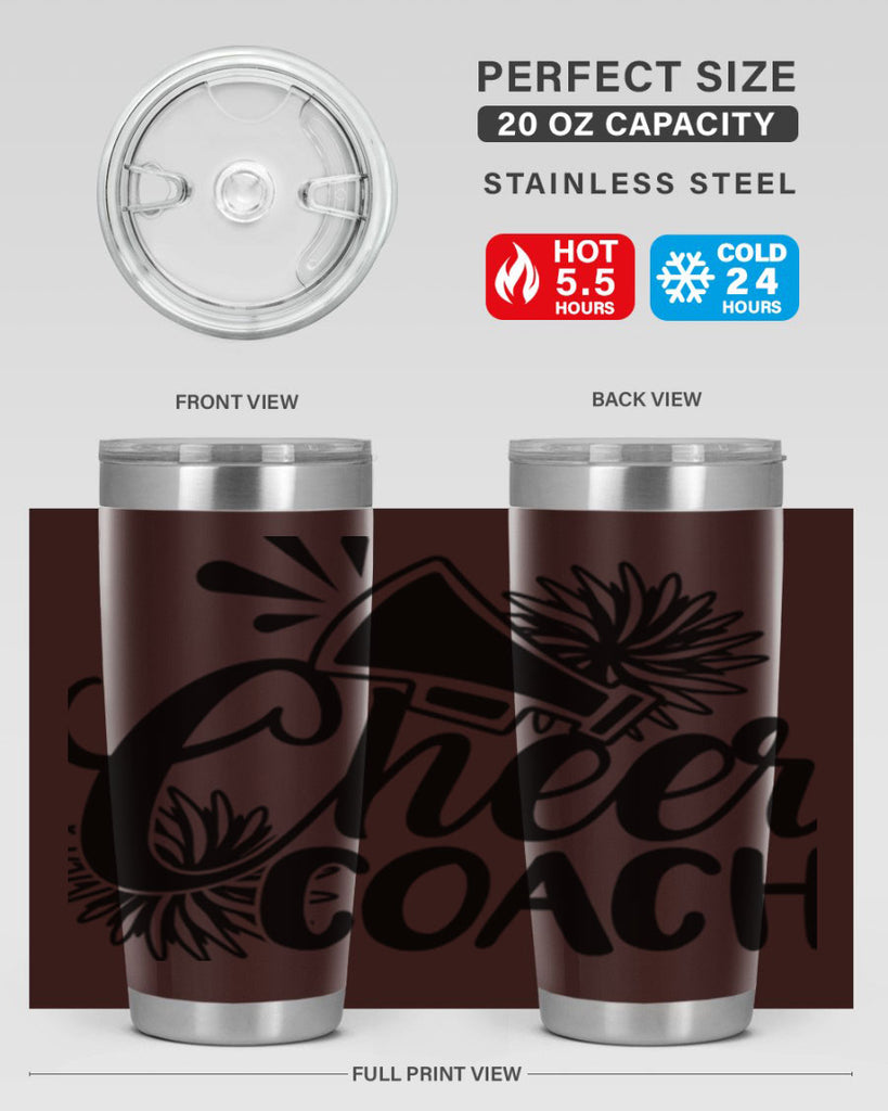 Cheer coach 1392#- cheer- Tumbler