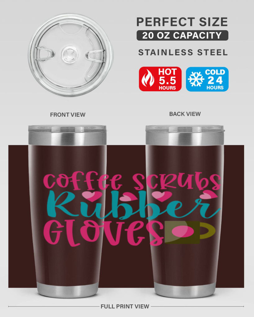Coffee Scrubs Rubber Gloves Style Style 208#- nurse- tumbler