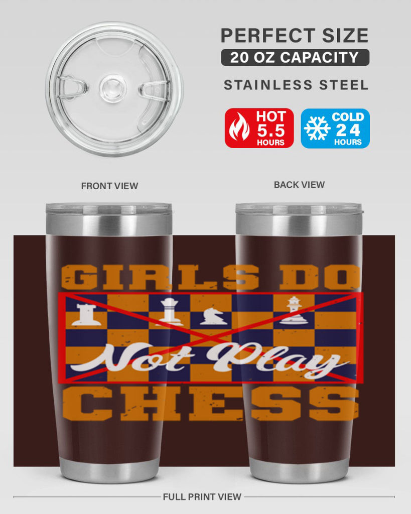 Girls do not play chess 49#- chess- Tumbler