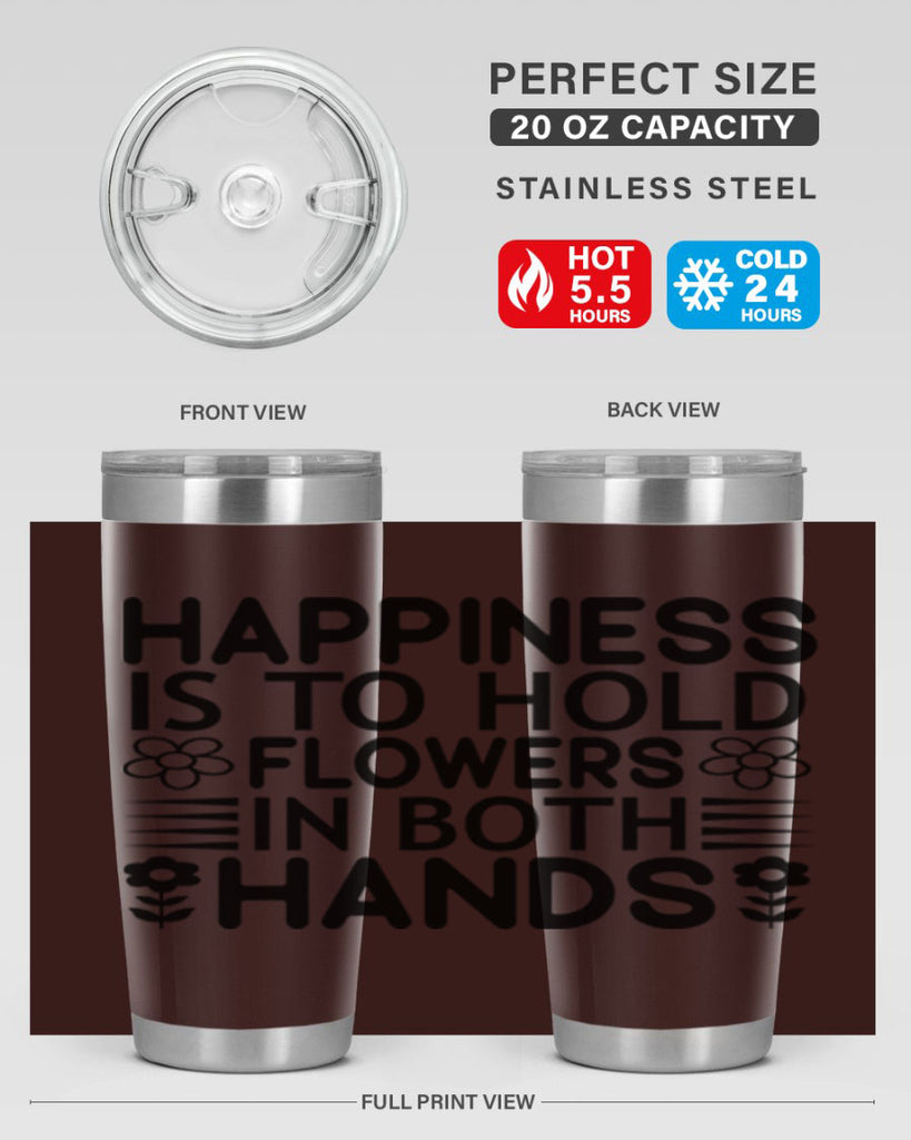Happiness is to hold flowers 154#- spring- Tumbler