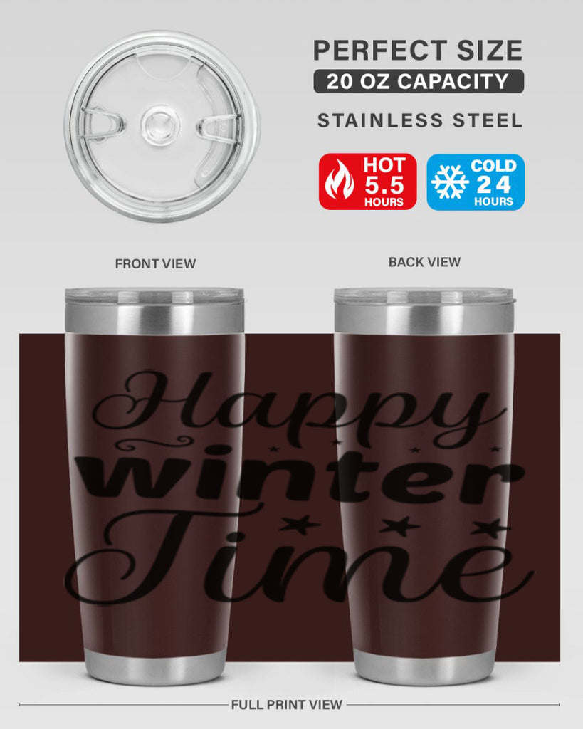 Happy Winter Time 133#- winter- Tumbler