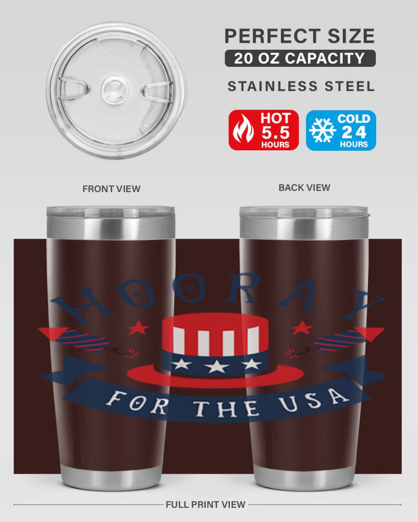 Hooray for the usa Style 42#- Fourt Of July- Tumbler