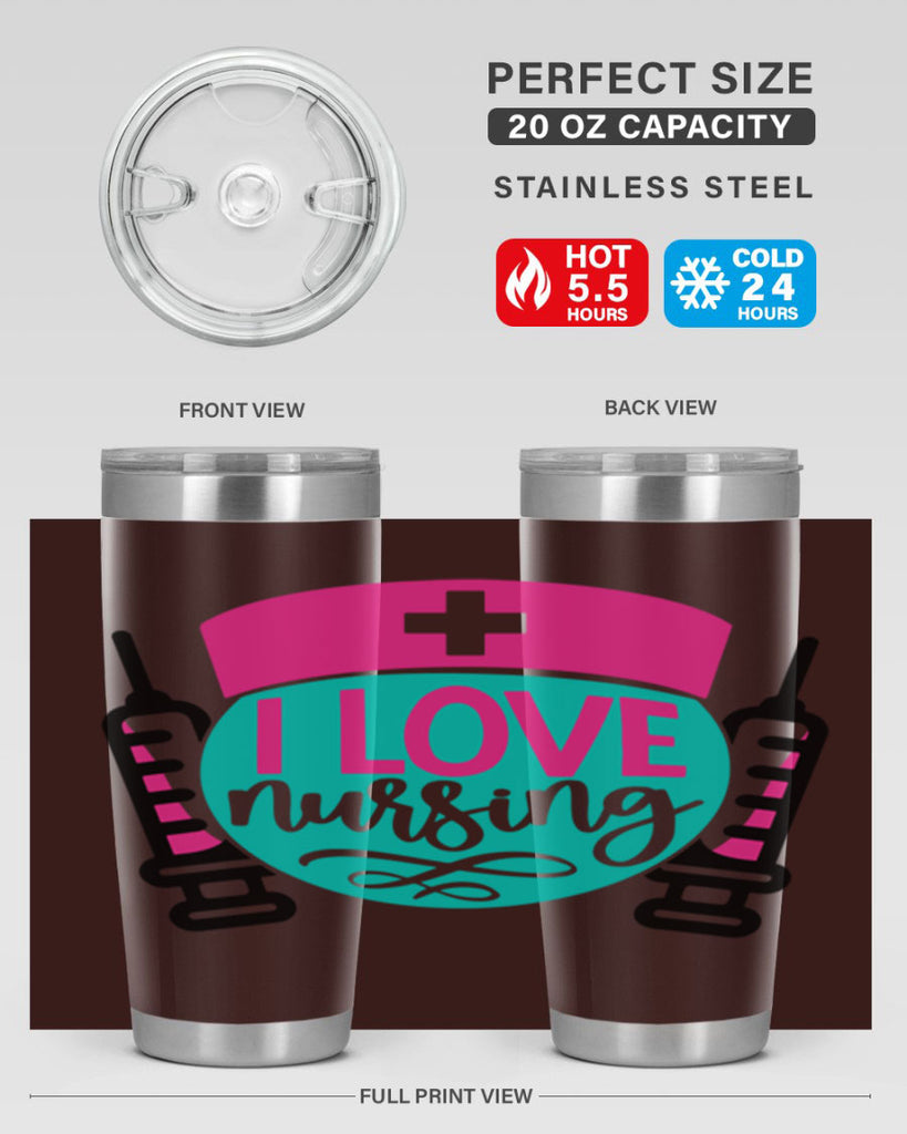 I Love Nursing Style Style 172#- nurse- tumbler