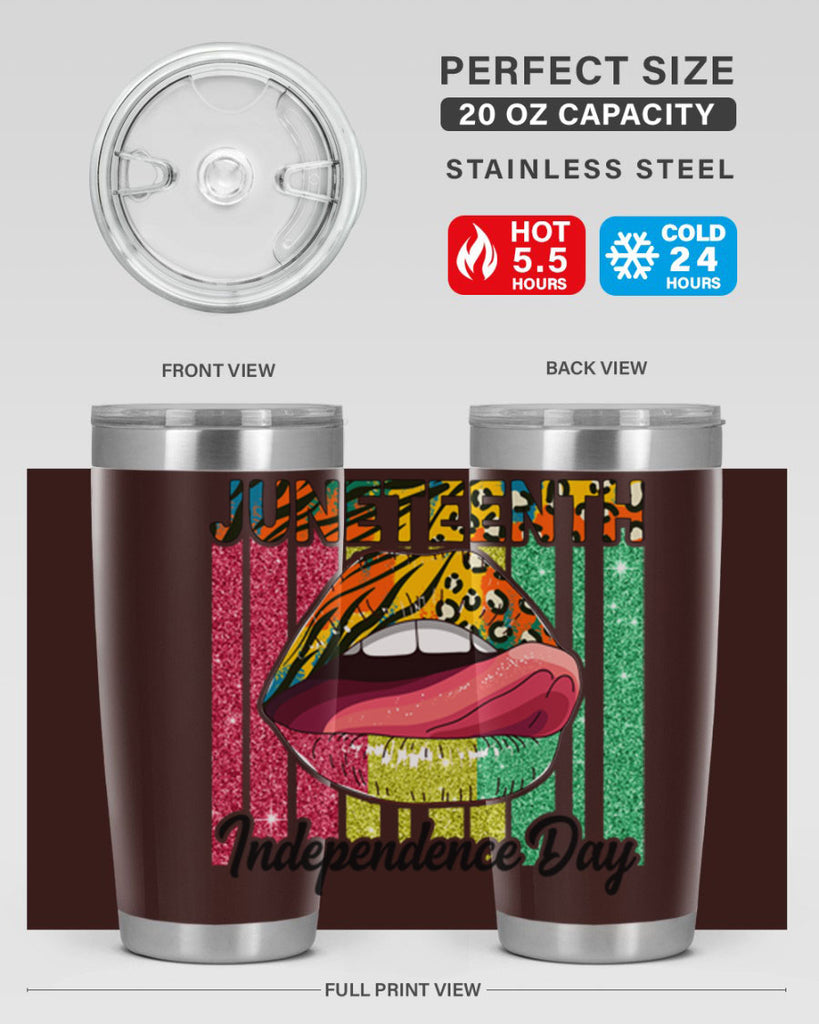 Juneteenth Independence Day Sexy Lip Png 11#- Juneteenth- tumbler